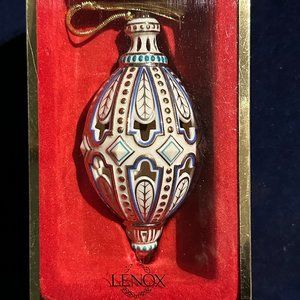 Vintage Lenox Brocade Egg Christmas Tree Ornament